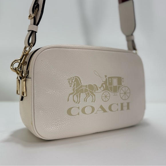 COACH TWO Jes Crossbody Bags One Black AND One Cream Both have a Strap - Picture 3 of 16